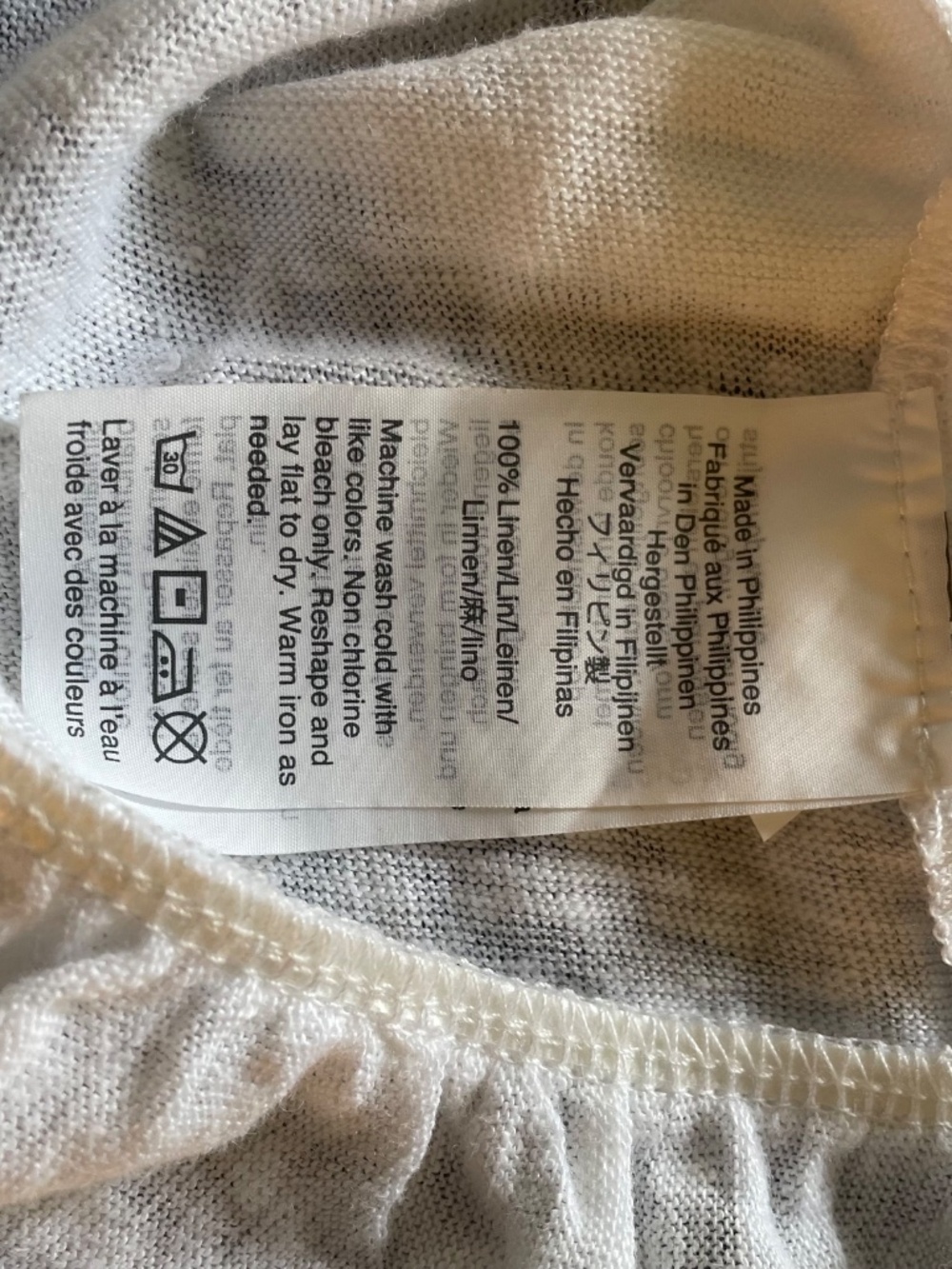 J.Crew 100% linen ruffle back peplum top in white, size large - Picture 5 of 6